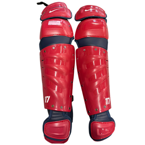 Used Nike SHINGUARDS Catchers Leg Guards Red Adult 11613-S000174501