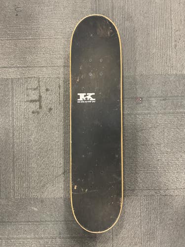 Used Krown CHECKERED SKATEBOARD Complete Skateboard Black 7 3/4" 11614-S000228003