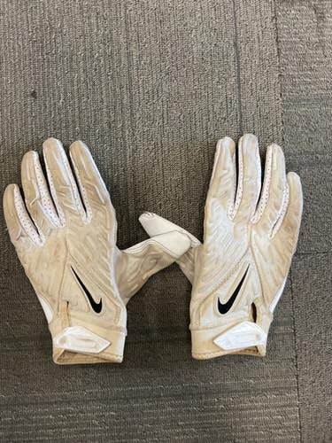 Used Nike VAPOR KNIT GLOVES WAKE FOREST FB Gloves White XL 11614-S000228061