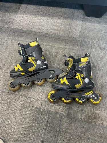 Used K2 SK8 HERO Child Roller Quad Skates Black Youth 11.0-2.0 11614-S000228063