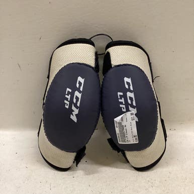 Used CCM LTP Senior Elbow Pads White And Navy Blue MD 11725-S000496122