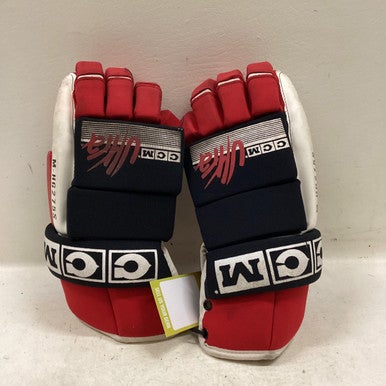 Used CCM ULTRA Senior Gloves White/Black/Red 14" 11725-S000496118