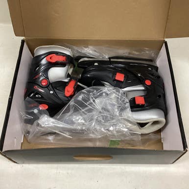 Used American Athletic SKATES ADJ 1-4 Boys Softboot Skate Black And Red Adjustable 11725-S000496116