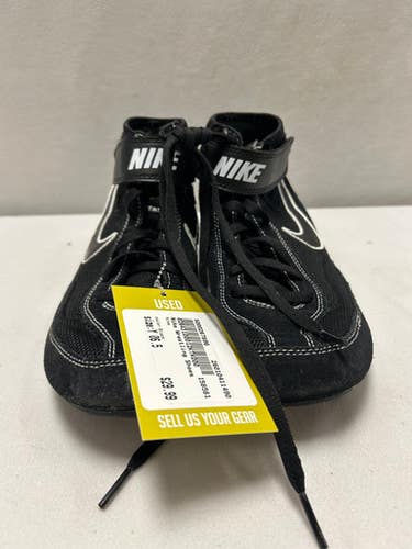 Used Nike Wrestling Shoes Black Youth 06.5 11490-S000267896