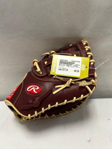 Used Rawlings SANDLOT  SFM18S BB/SB First Base RH Throw Maroon 12 1/2" 11490-S000267890