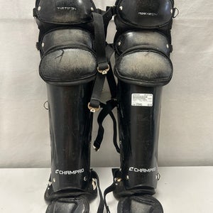 Used Champro CG06 SHIN GUARDS Catchers Leg Guards Black Intermed 11490-S000267887