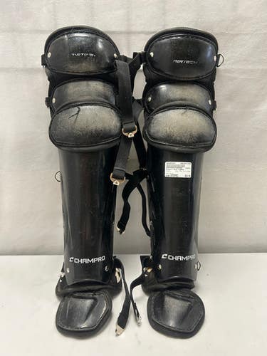 Used Champro CG06 SHIN GUARDS Catchers Leg Guards Black Intermed 11490-S000267887