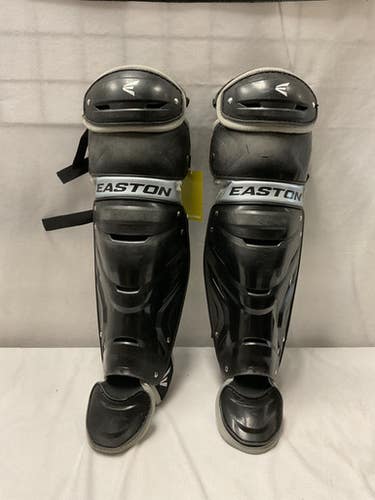 Used Easton GAMETIME SHINGUARDS ADT Catchers Leg Guards Black Adult 11490-S000267862