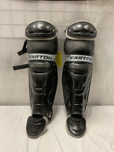 Used Easton GAMETIME SHINGUARDS ADT Catchers Leg Guards Black Adult 11490-S000267862