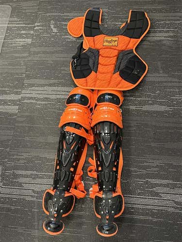 Orange/Black Rawlings Velo Catcher's Set (New)