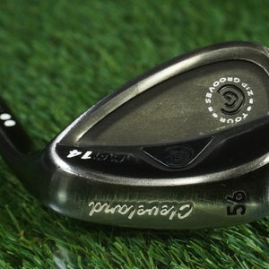 CLEVELAND CG14 56 WEDGE SAND BLACK PEARL ZIP GROOVES STEEL RH WITH NEW GRIP!