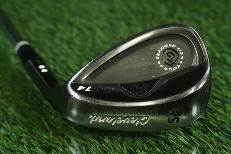 CLEVELAND CG14 56 WEDGE SAND BLACK PEARL ZIP GROOVES STEEL RH WITH NEW GRIP!