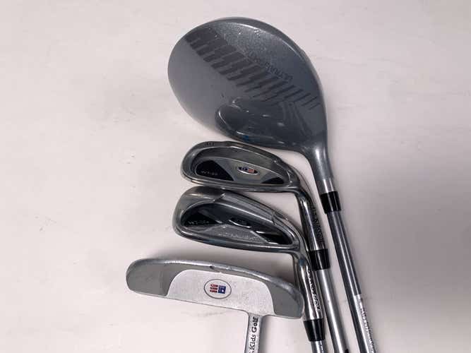 US Kids WT-20 Club Set Driver 8 PW Putter Ultralight 48" Blue Youth Graphite RH