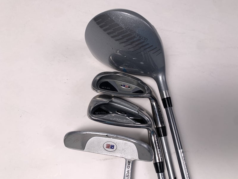 US Kids WT-20 Club Set Driver 8 PW Putter Ultralight 48" Blue Youth Graphite RH