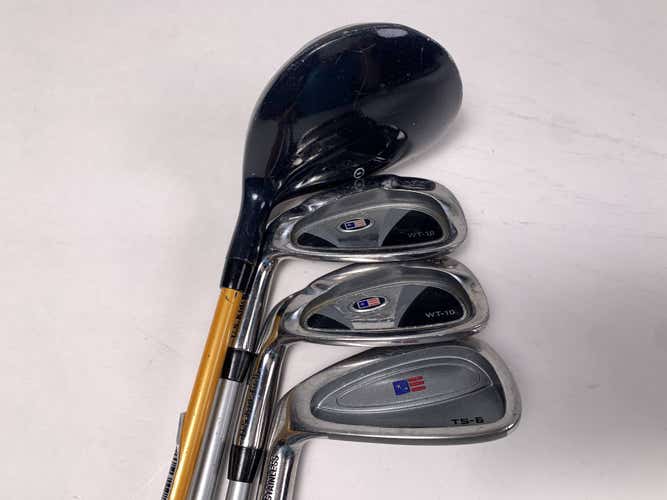 US Kids WT-10 Club Set 3W 6 8 PW Ultralight 63" Yellow Youth Graphite & Steel LH