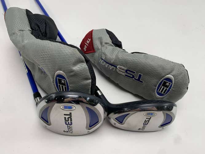 US Kids TS3 Launch 3FW & 4Hybrid Fairway Hybrid Set 17* 24* 60'' Maroon JR RH HC