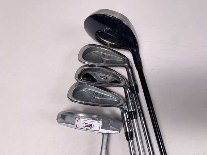 US Kids UL-12 Club Set Driver 8 9 PW Putter Ultralight 63-43 Yellow Youthl RH