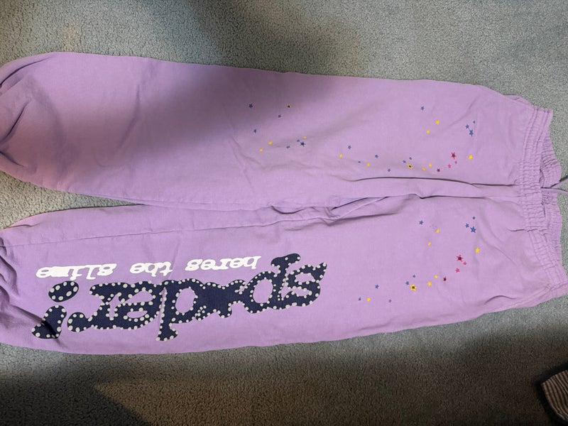 Purple Sp5der pants new