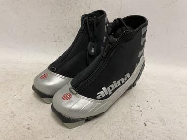 Used Alpina T10JR Boys NNN XC Ski Boots Black YT-13 11855-S000197138