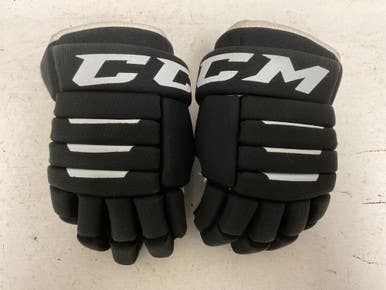 Used CCM TACKS 4R2 Junior Gloves Black And White 12" 11855-S000197127