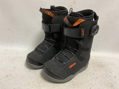Used Union CADET Boys Snowboard Boots Black And Orange Junior 01.5 11855-S000197104