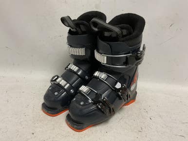 Used Tecnica JT3 Boys DH Ski Boot Navy Blue And Orange 215 MP - J03 11855-S000197106