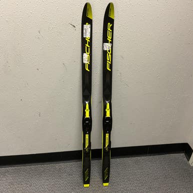 Used Fischer SPRINT CROWN Boys XC Ski/Binding Black And Optic Yellow 110 cm 11855-S000196998