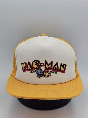 Vintage 1981 Pac Man Arcade Game Ghost Classic Video Game Hat Cap Vtg Snapback