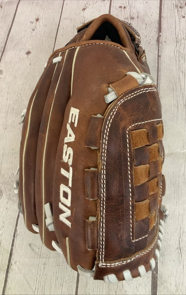 Easton CORE Fast-Pitch Series Youth Leather Baseball Glove 12" Brown White