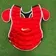 Pro issue nike catchers chest protector 16” red