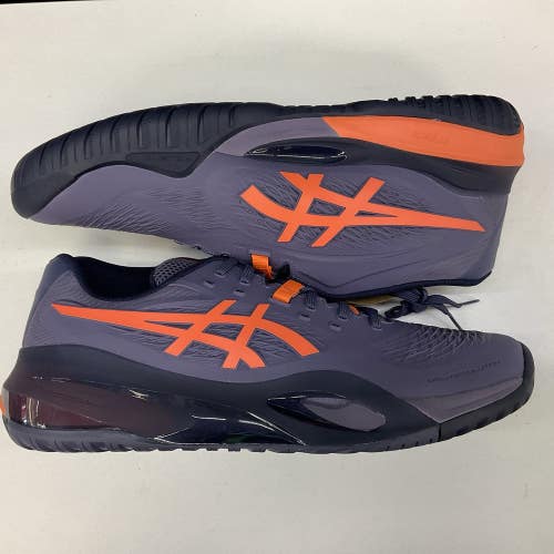 Mens Asics Gel-Resolution X Size 12.5 (Greyish Purple/Nova Orange) Court Shoes
