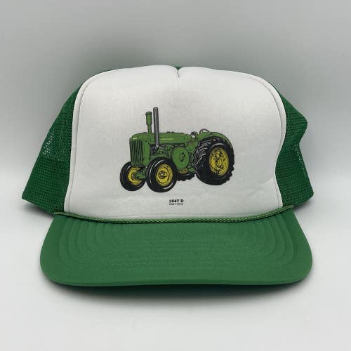 Vintage John Deere 1947D Tractor Trucker Snapback Mesh Hat Cap