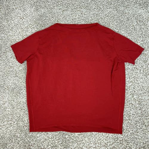 Lululemon Shirt Womens Extra Large Red Short Sleeve Basic Athletic Performance