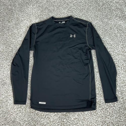 Under Armour Shirt Mens Medium Black ColdGear Fitted Base Layer Athletic Top