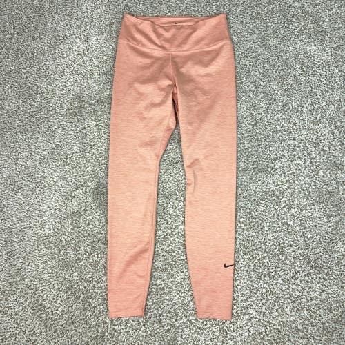 Nike Pants Womens Medium Pink High Rise Dri-FIT Ankle Leggings Yoga Gym Workout