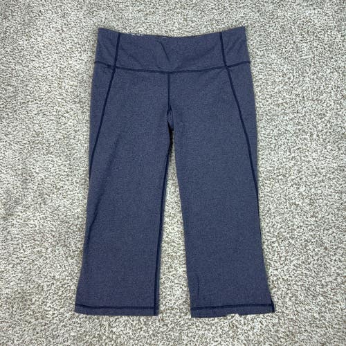 Lululemon Pants Women 12 Blue High Rise Capri Yoga Athletic Leggings Workout Gym