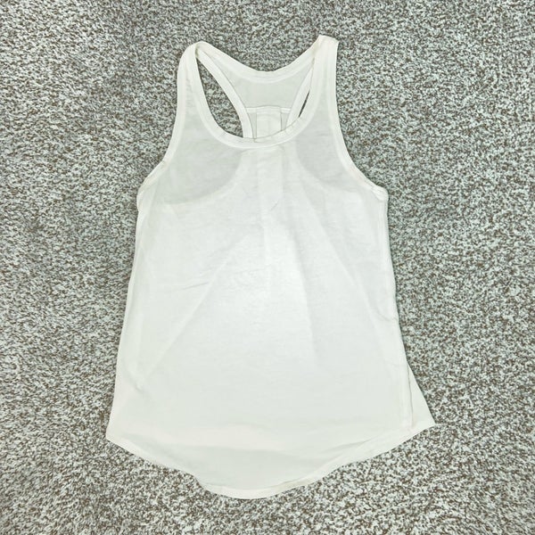 Lululemon Tank Top Womens Small White Racerback Lightweight Athletic Yoga Gym