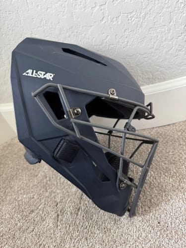 All Star MVP5 Pro Catcher's Mask Navy Blue