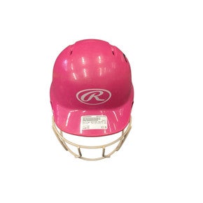 Used Rawlings BATTING HELMET W/ MASK Batting Helmet w/Mask Pink XS 11846-S000098693