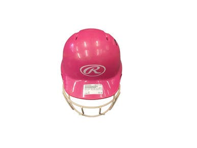Used Rawlings BATTING HELMET W/ MASK Batting Helmet w/Mask Pink XS 11846-S000098693