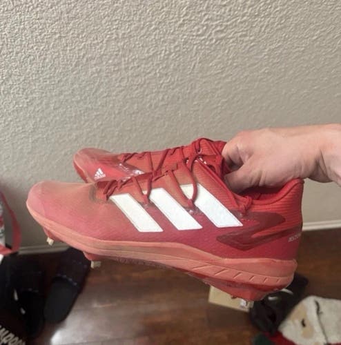Red Men's Size M 12.5 (W 13.5) Adidas Adizero Afterburner 8 Metal (Used)