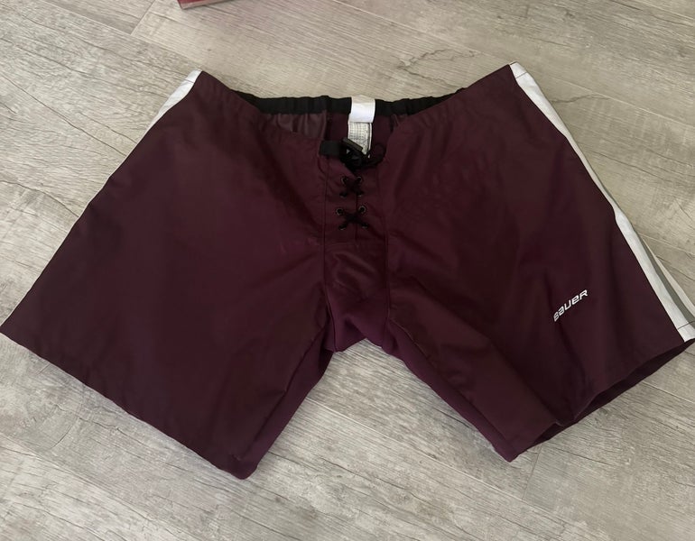 Large Bauer Team Pant Shell Pro Stock (Used) maroon