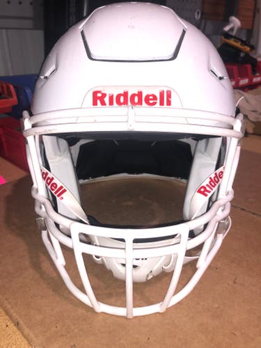 USED RIDDELL FLEX ADULT HELMET - LARGE - METALLIC WHIITE