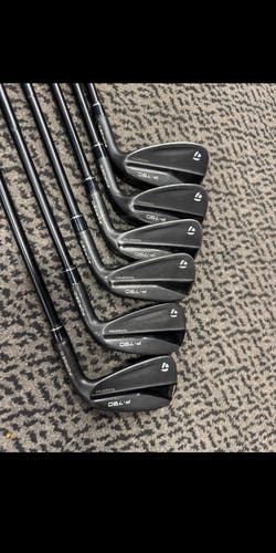 Men's 2022 TaylorMade TaylorMade P790 Phantom Black Right Handed Iron Set Graphite/Steel Shaft (Used