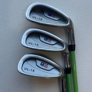 U.S. Kids UL-18 Iron Set PW, 8, 6 KidPower 57-39 Youth Flex NICE
