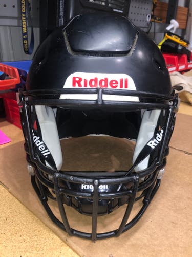 USED RIDDELL FLEX ADULT HELMET - LARGE - FLAT BLACK