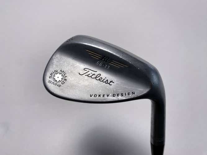 Titleist Vokey Spin Milled SM4 Chrome Sand Wedge SW 56* 11 Wedge Mens RH