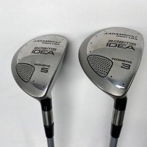 Adams Idea Tight Lies Womens 3 & 5 Fairway Wood Set 15* 18* Idea Ladies RH