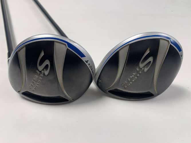 Adams Fast 12 3 & 5 Fairway Wood Set 15* 17* Grafalloy ProLaunch Blue Mens RH