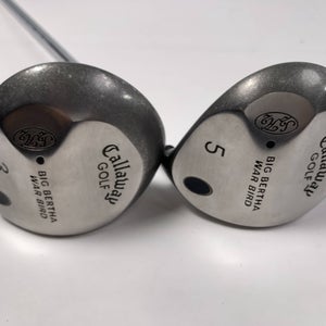 Callaway Original Great Big Bertha 3 & 5 Fairway Wood Set 15* 18* Steel Mens RH
